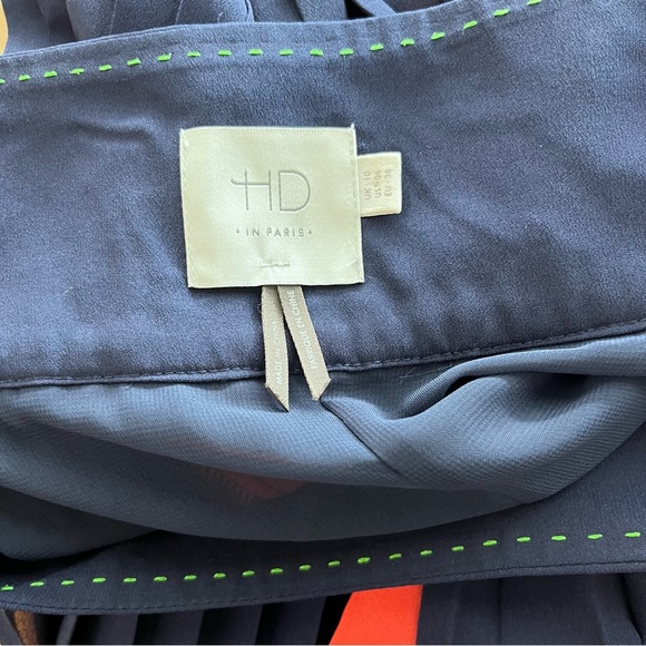 HD in PARIS Anthropologie Color Block Skirt Pleated - Picture 11 of 11